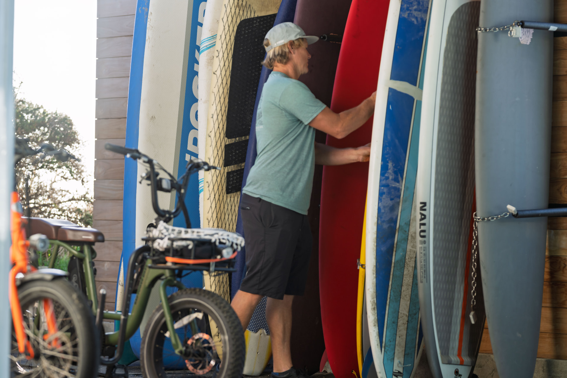 Complimentary surfboards at Grand Avenue
