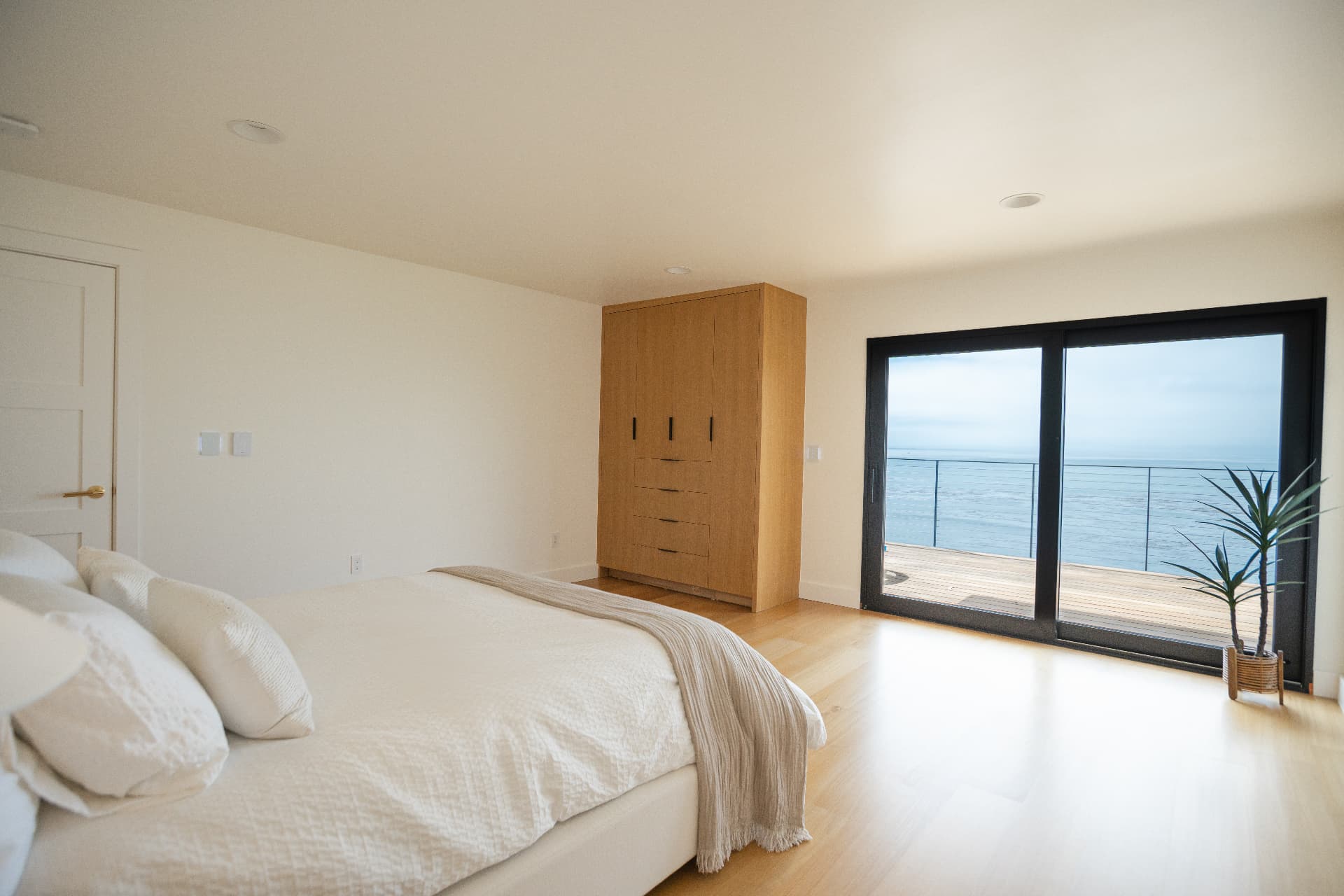 Bedroom with ocean outlook