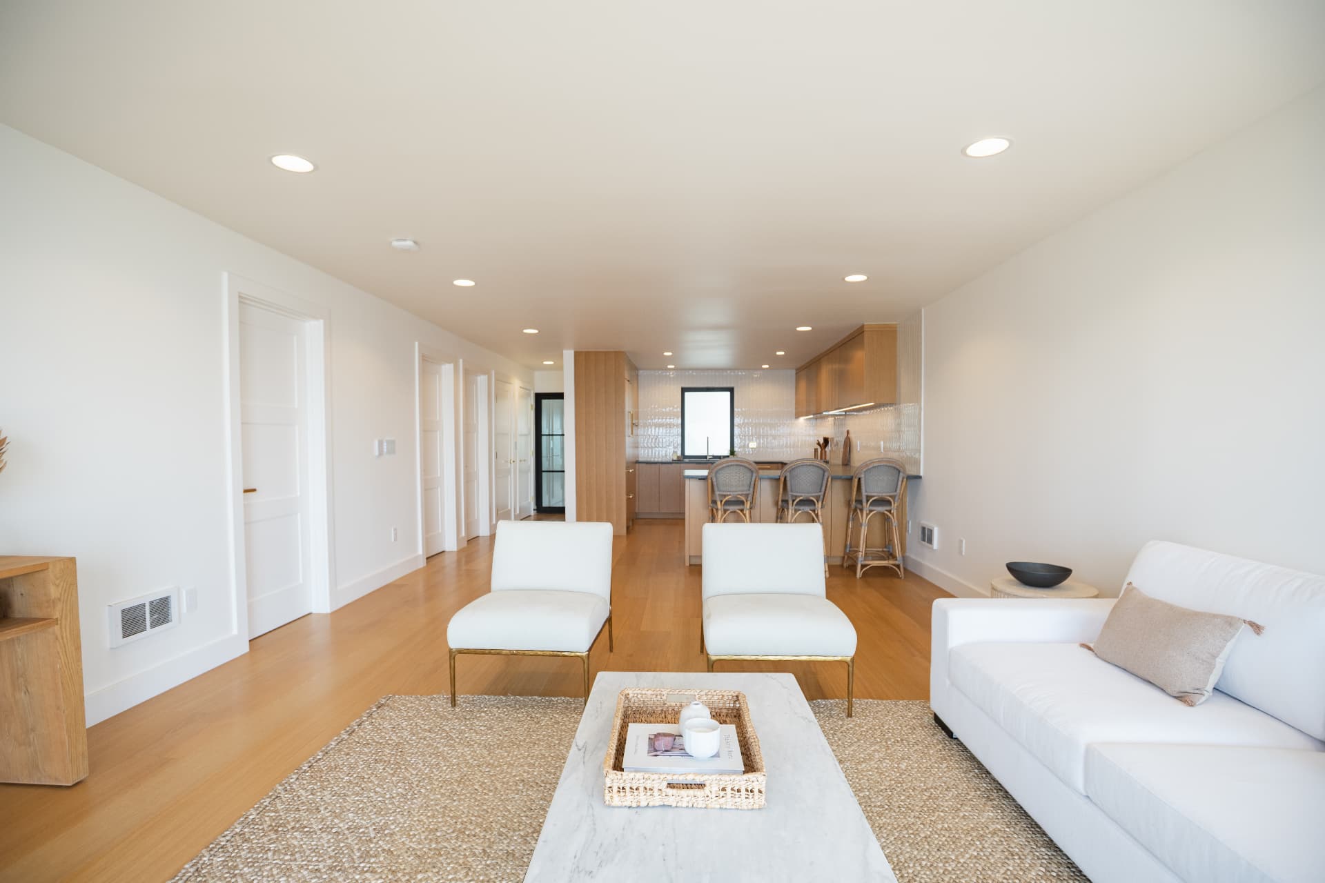 Open living and kitchen