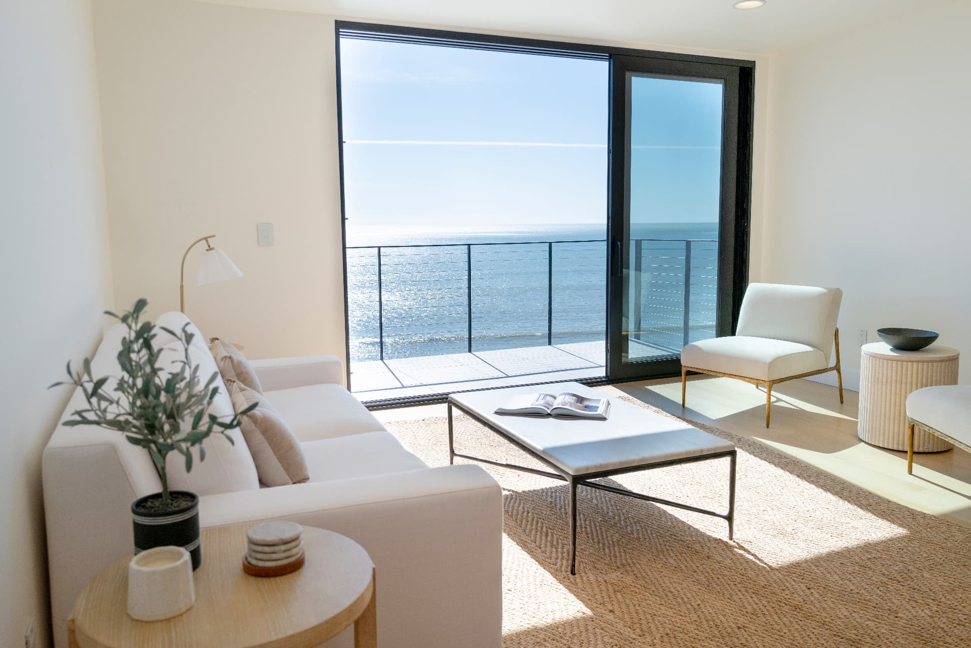 Grand Avenue furnished coastal home interior
