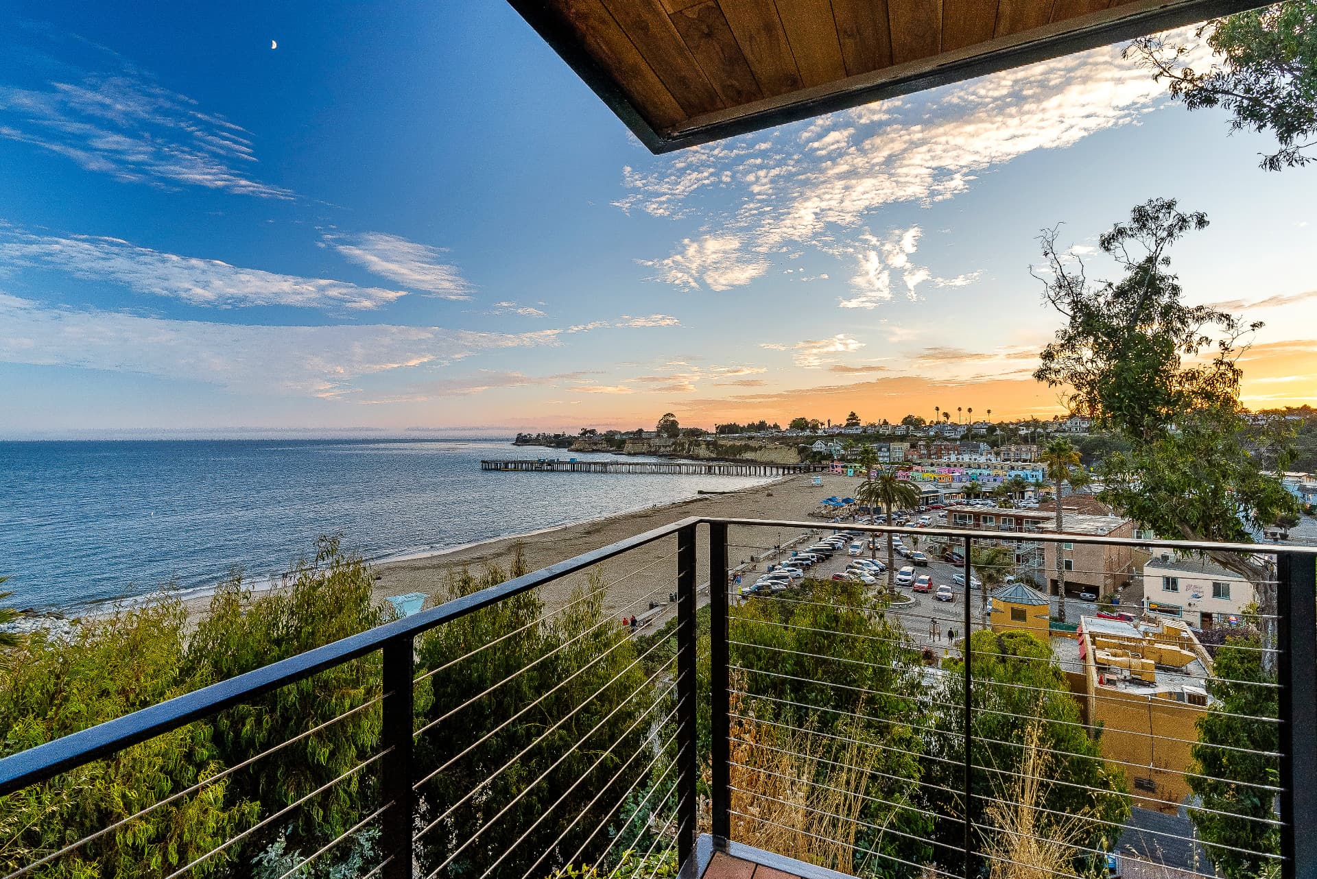 Capitola Beach and pier at twilight